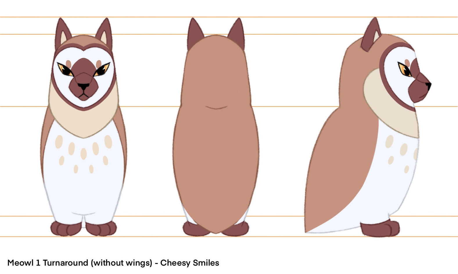 Meowl 1 Turnaround (without wings)