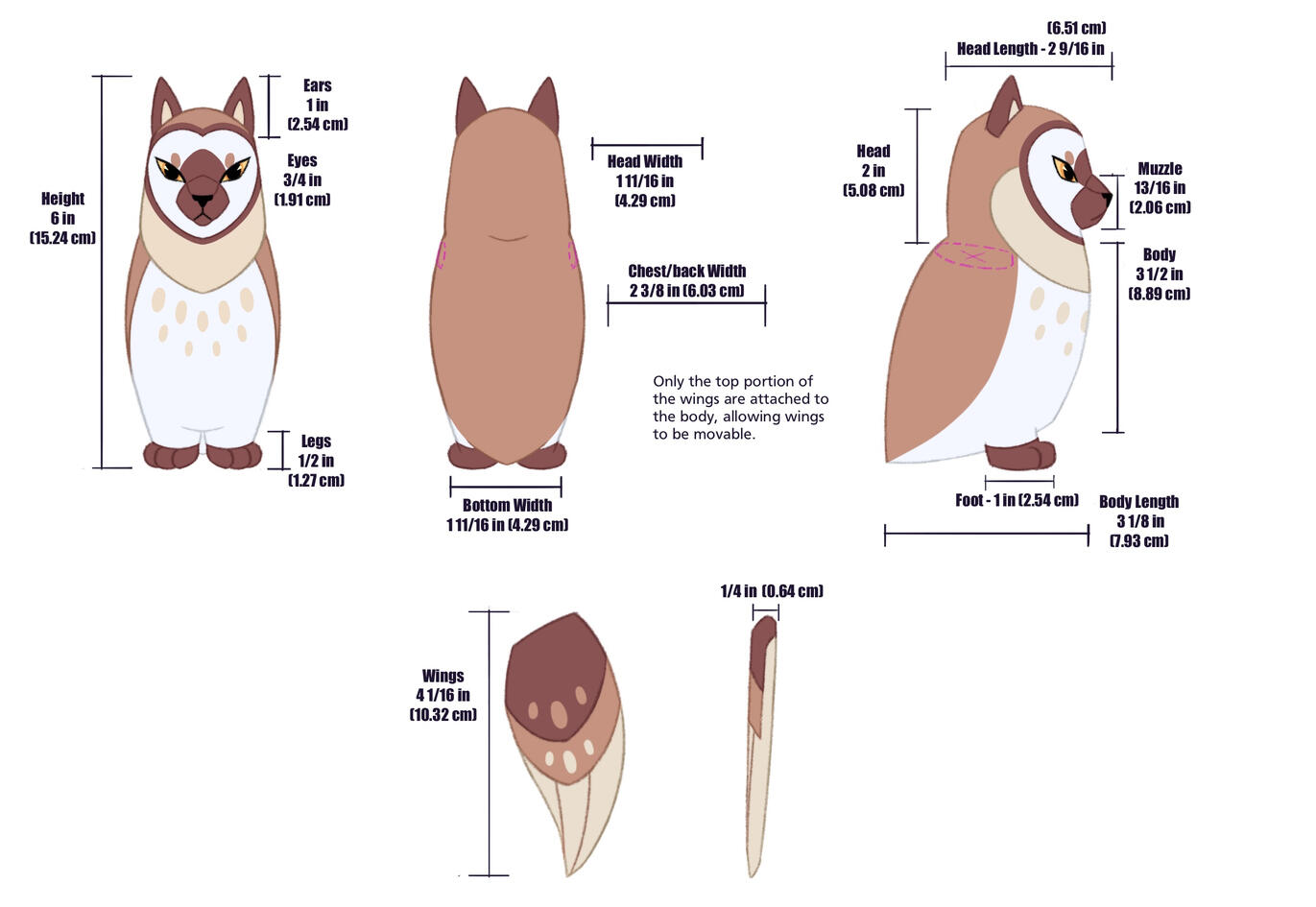 Meowl 1 Dimensions