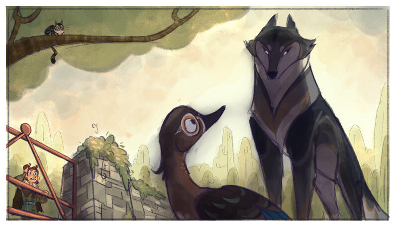 Peter &amp; the Wolf - Color sketch