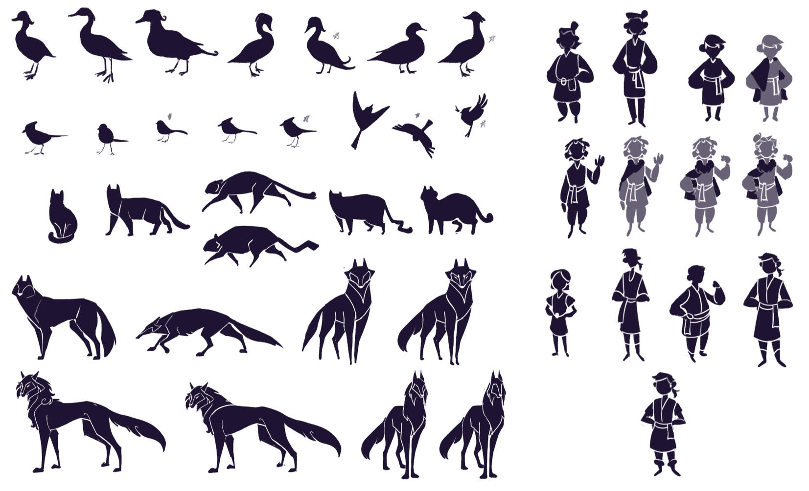 Peter &amp; the Wolf - Character Silhouettes