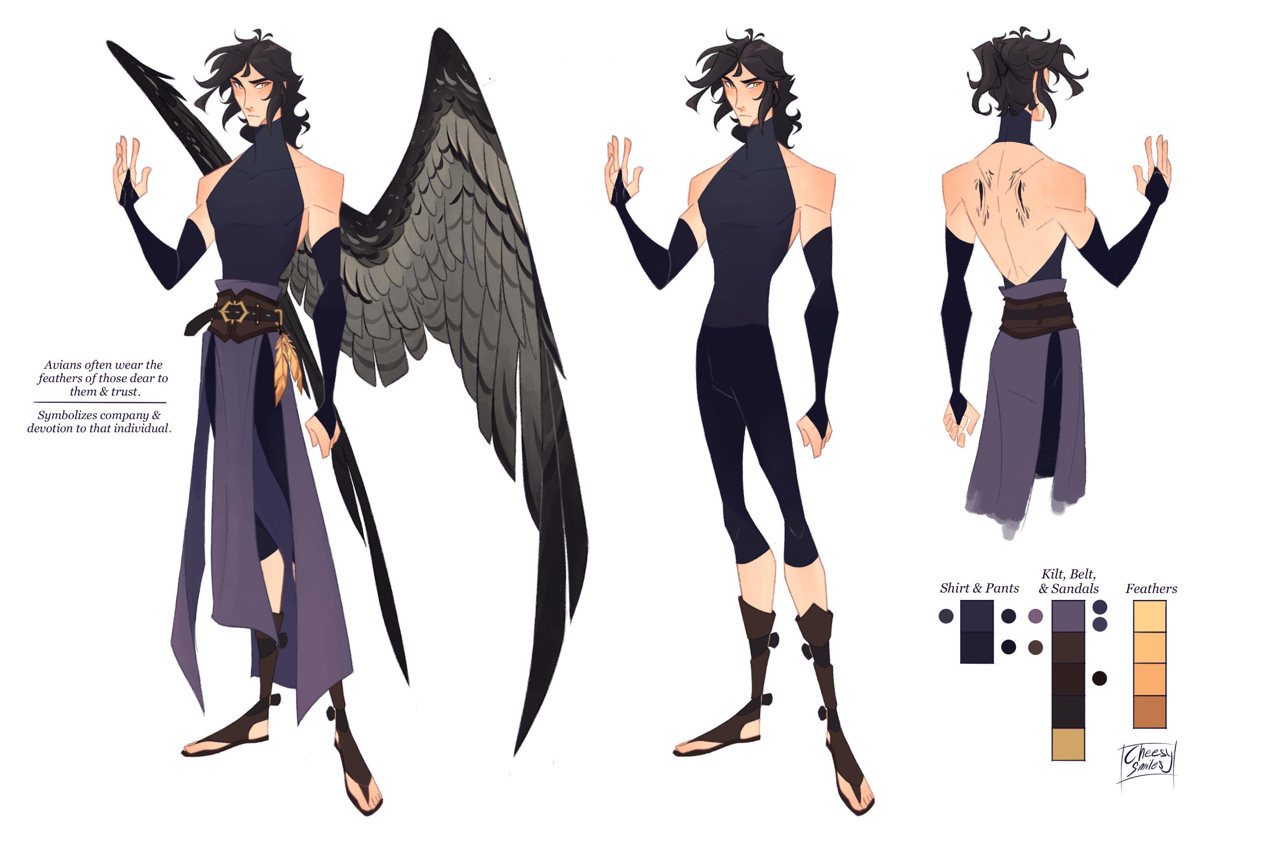 Color guide - Tenebris Crane (casual)