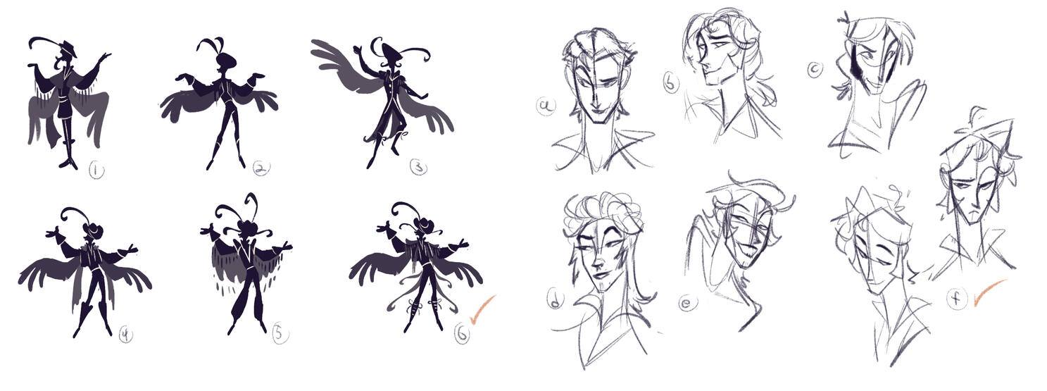 Silhouettes &amp; portrait sketches