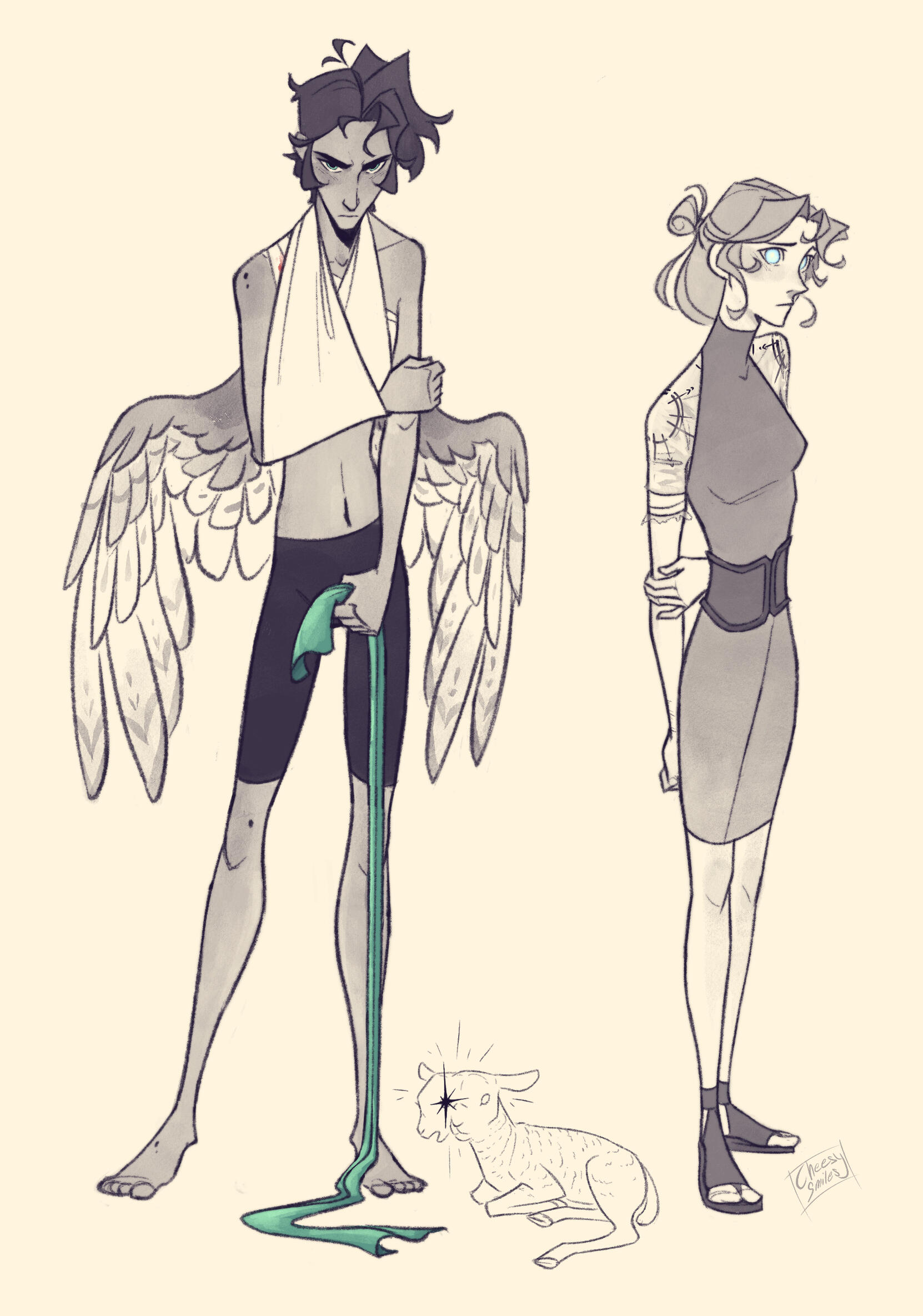 Character design - 16 year old Icarus &amp; Kateryn