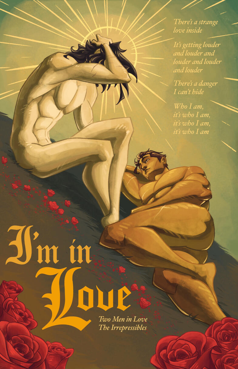 “Two Men in Love” - Music Poster illustration