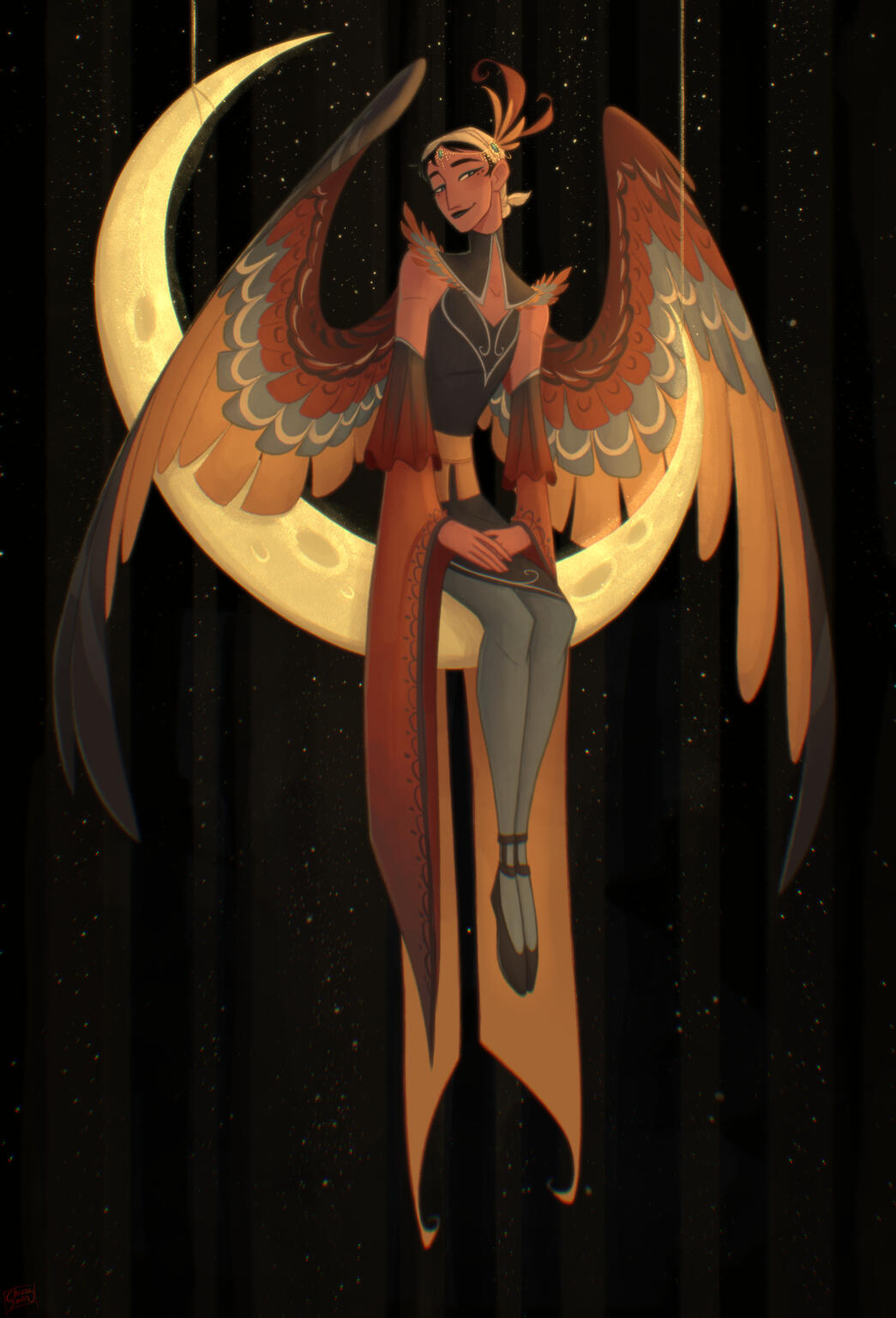 "Moonlit Actress"