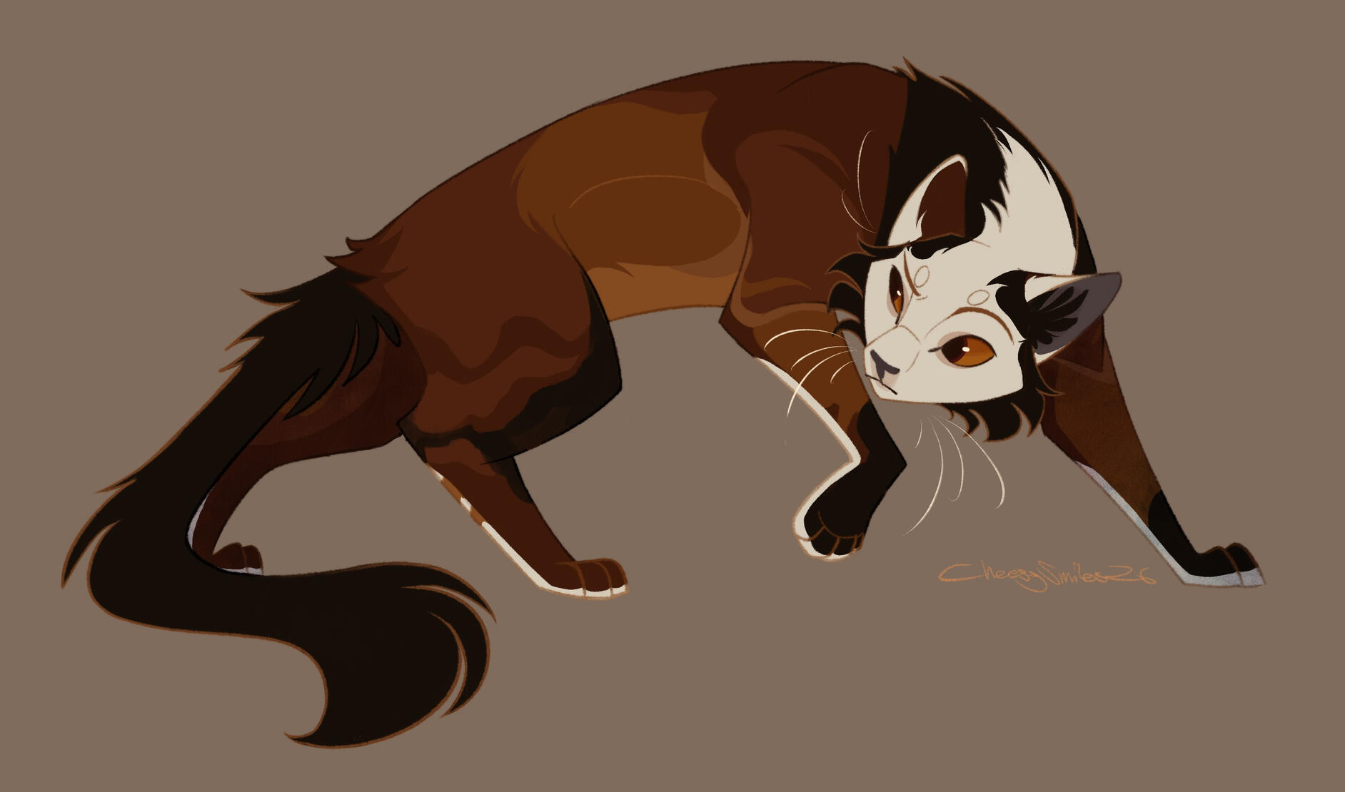 Cautious cat - interpretation of @Orcassplash’s (Instagram) character